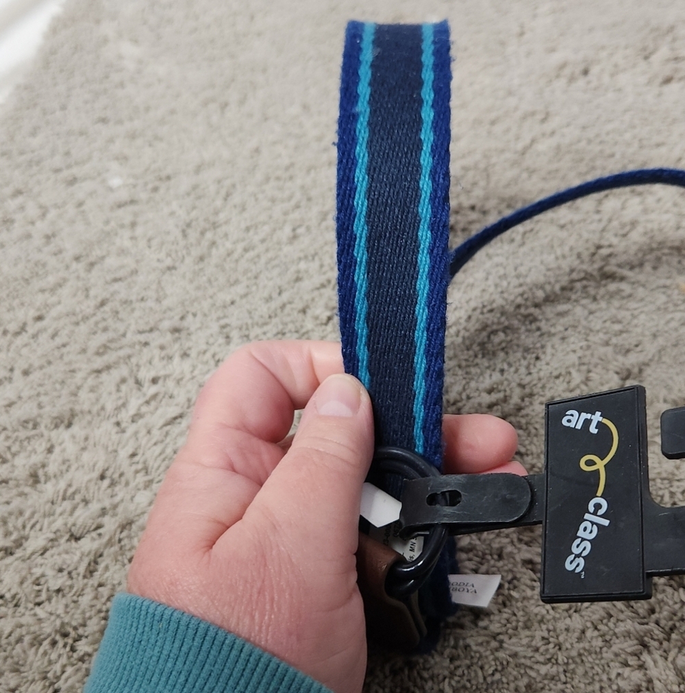 Kids' Reversible Striped Belt - art class Blue L - Picture 3 of 8